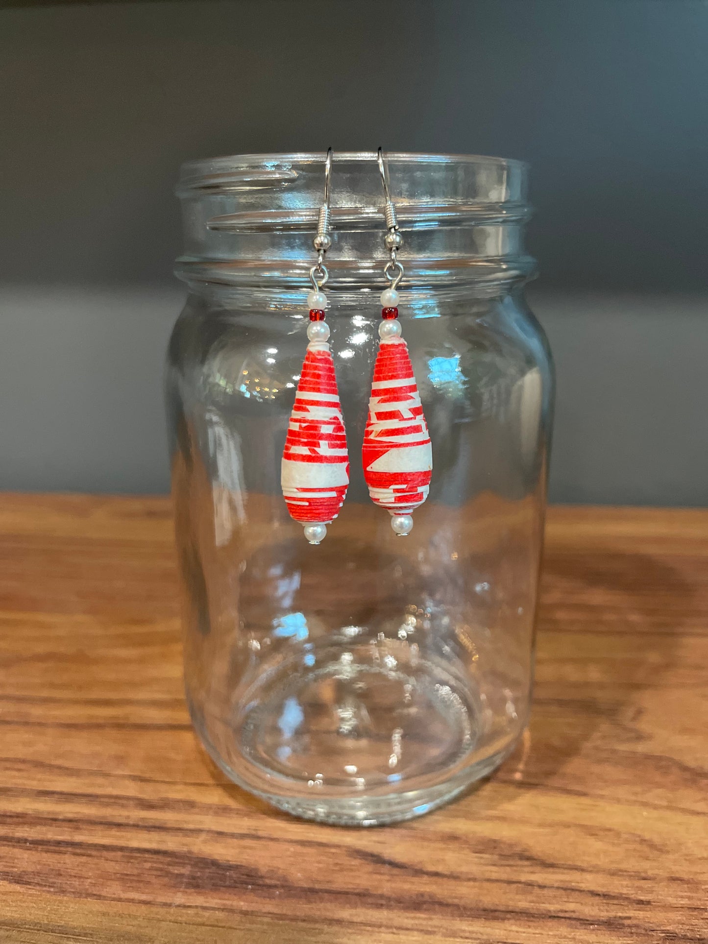 PAPER EARRINGS: Calendar (red)