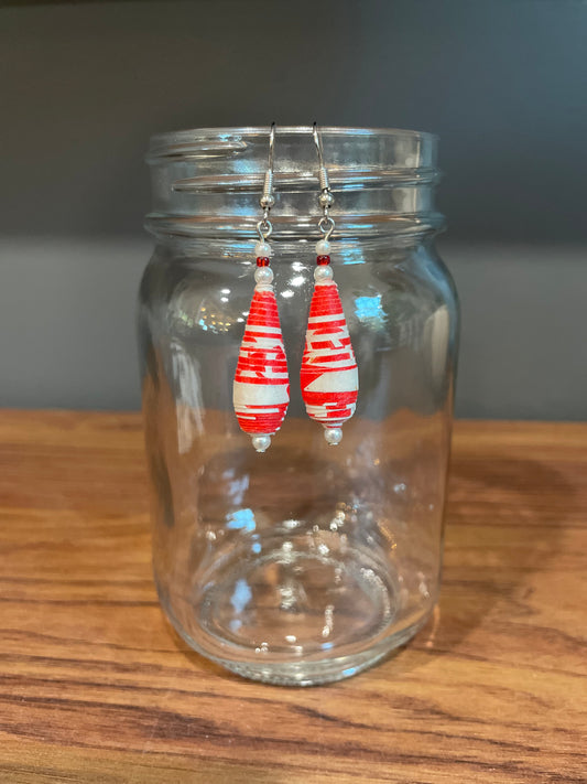 PAPER EARRINGS: Calendar (red)