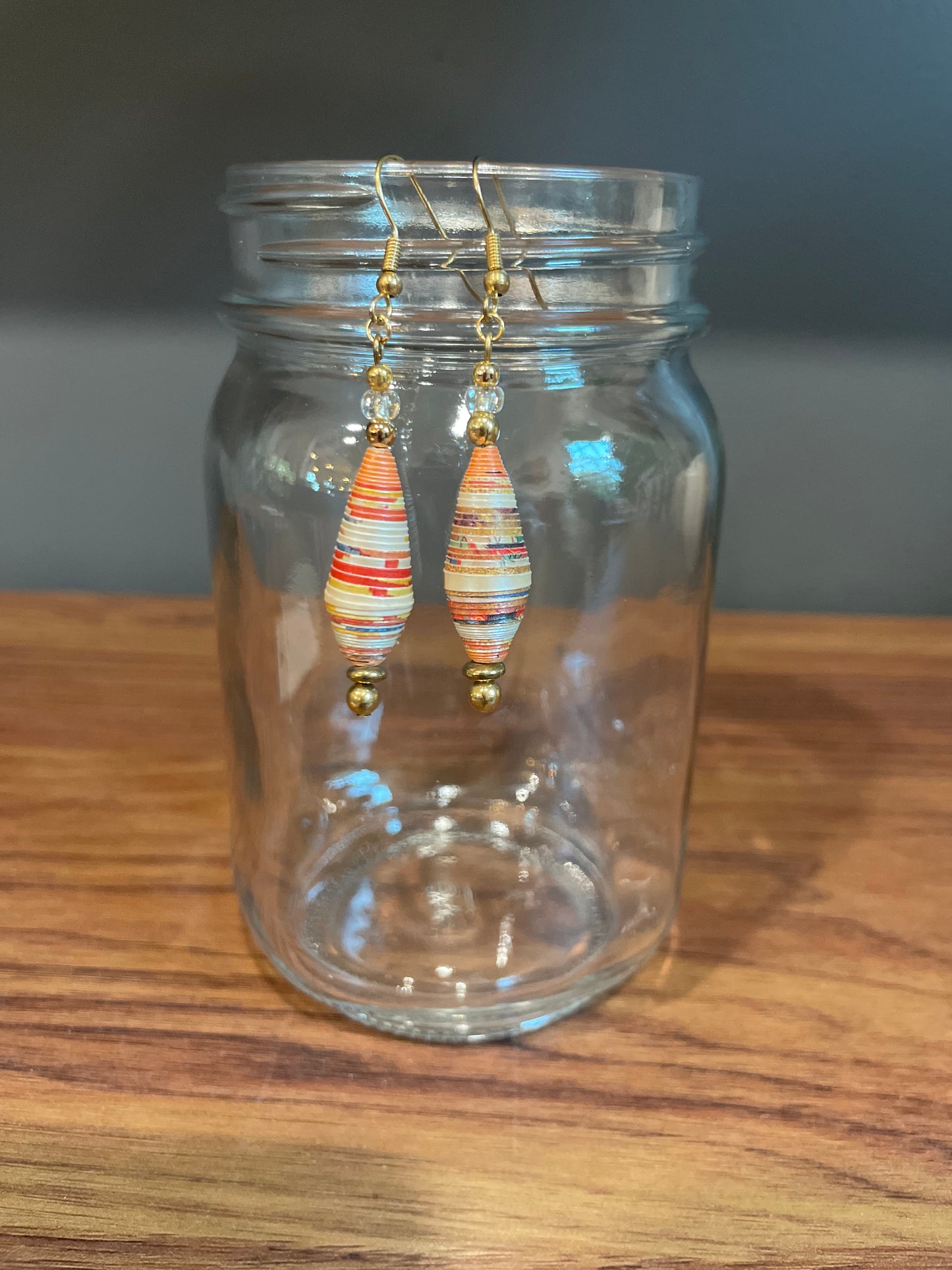 PAPER EARRINGS: Calendar (orange)