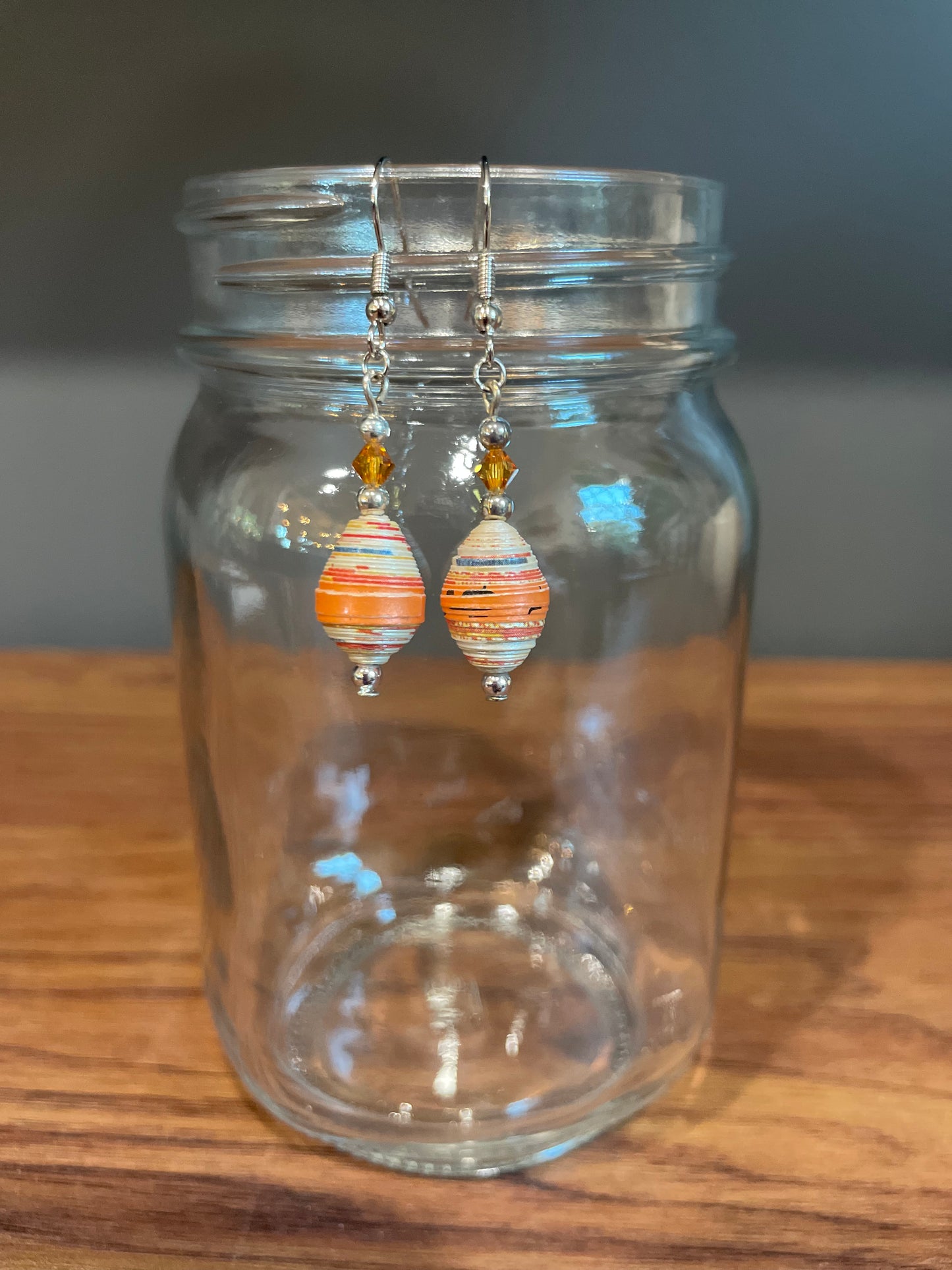 PAPER EARRINGS: Calendar (orange)