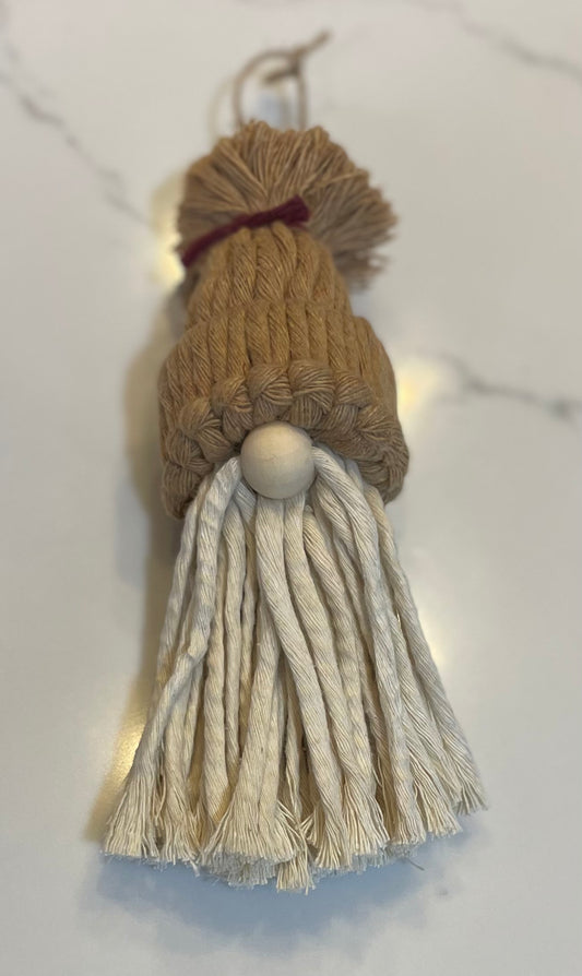 ORNAMENT: Gnome (Tan hat)