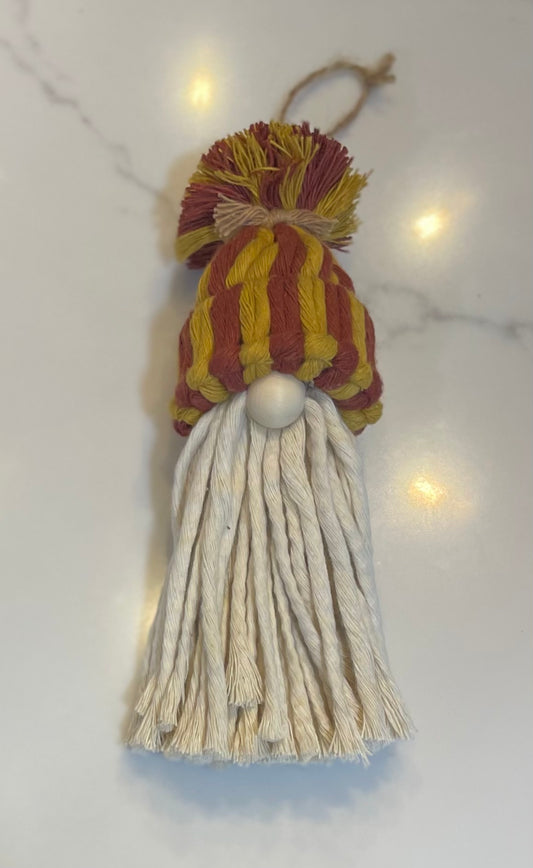 ORNAMENT: Gnome (Brick & Yellow Hat)