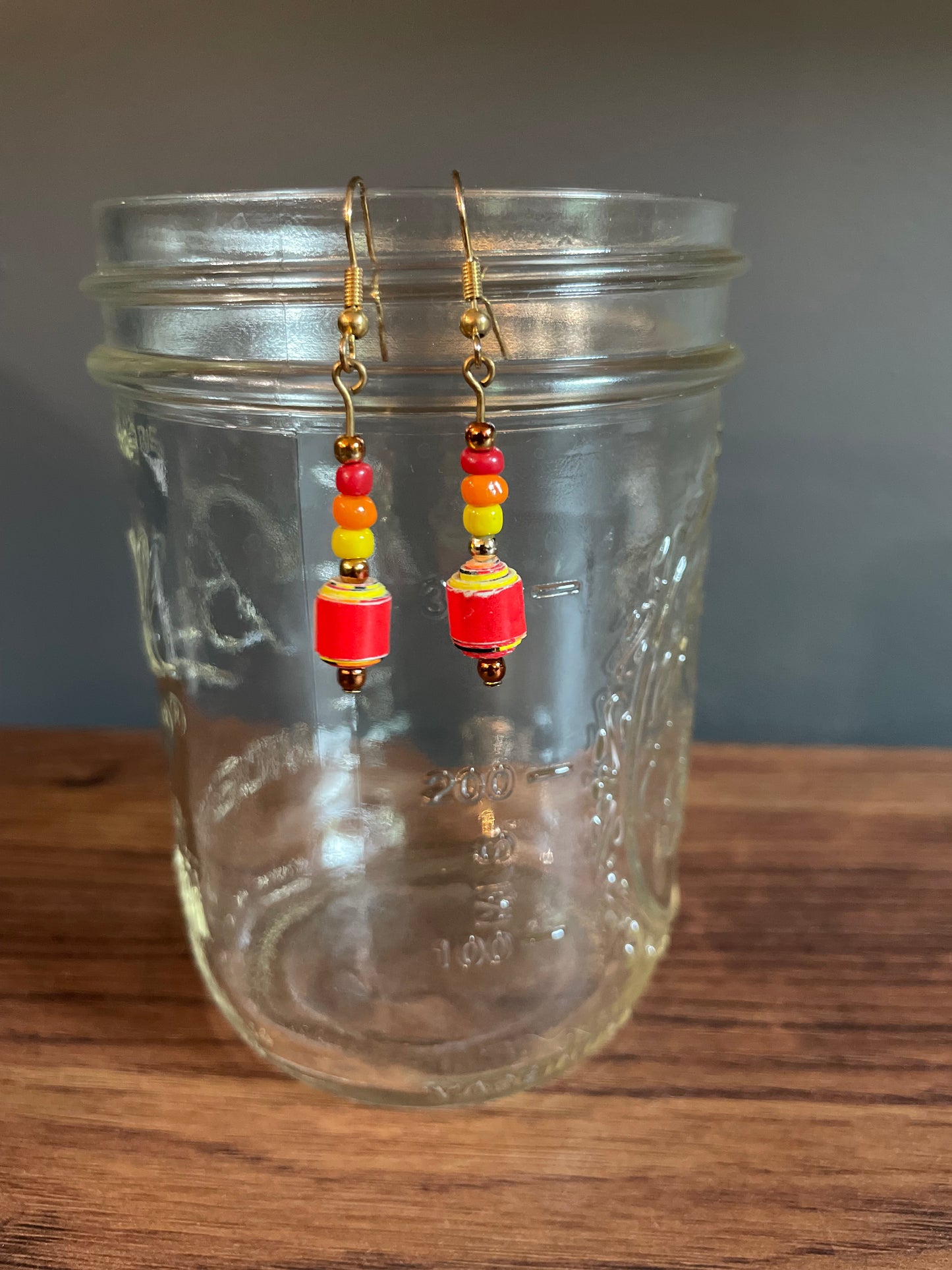 PAPER EARRINGS: Poster (red, orange, yellow)