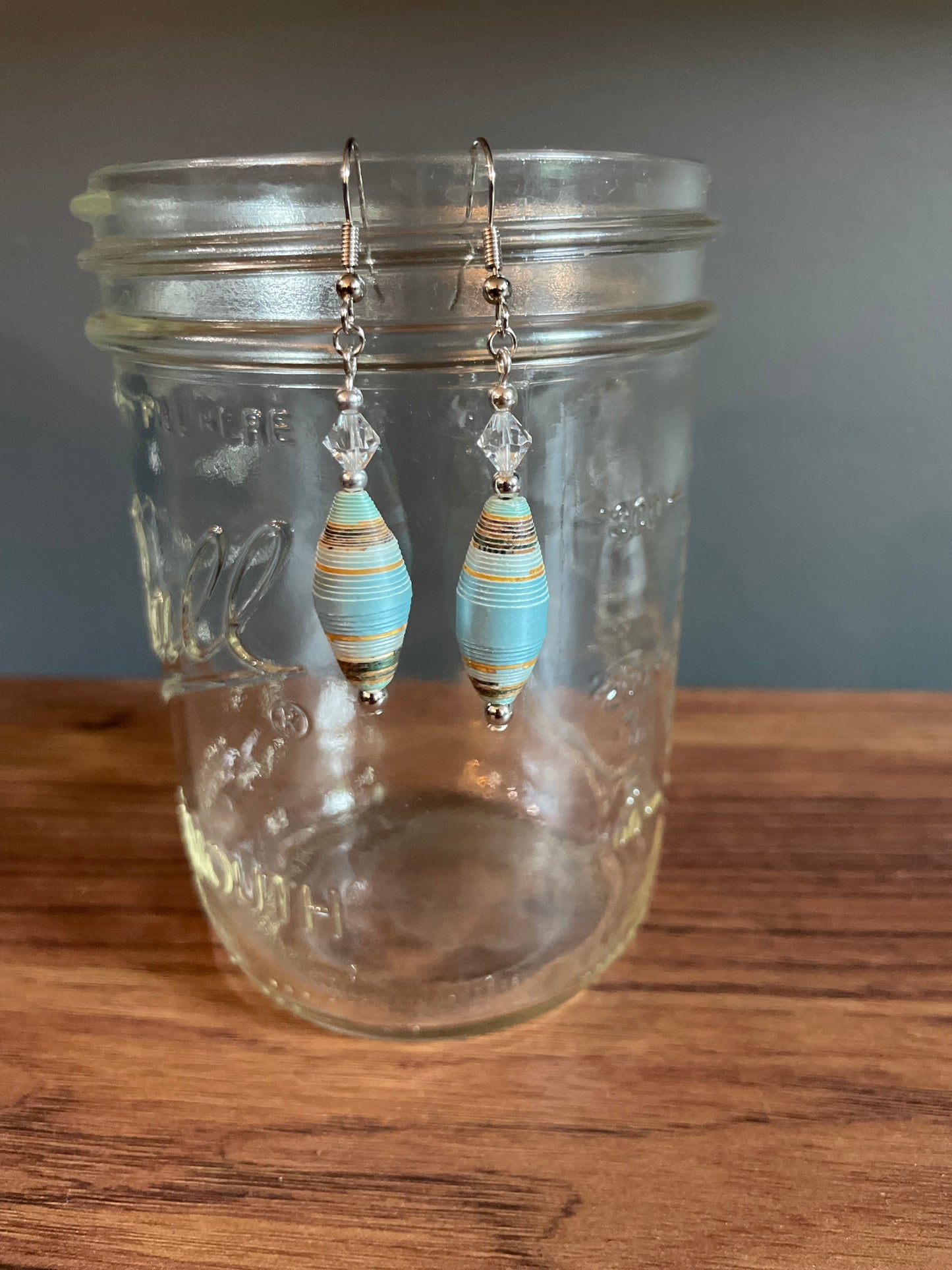 PAPER EARRINGS: Calendar (sky blue)