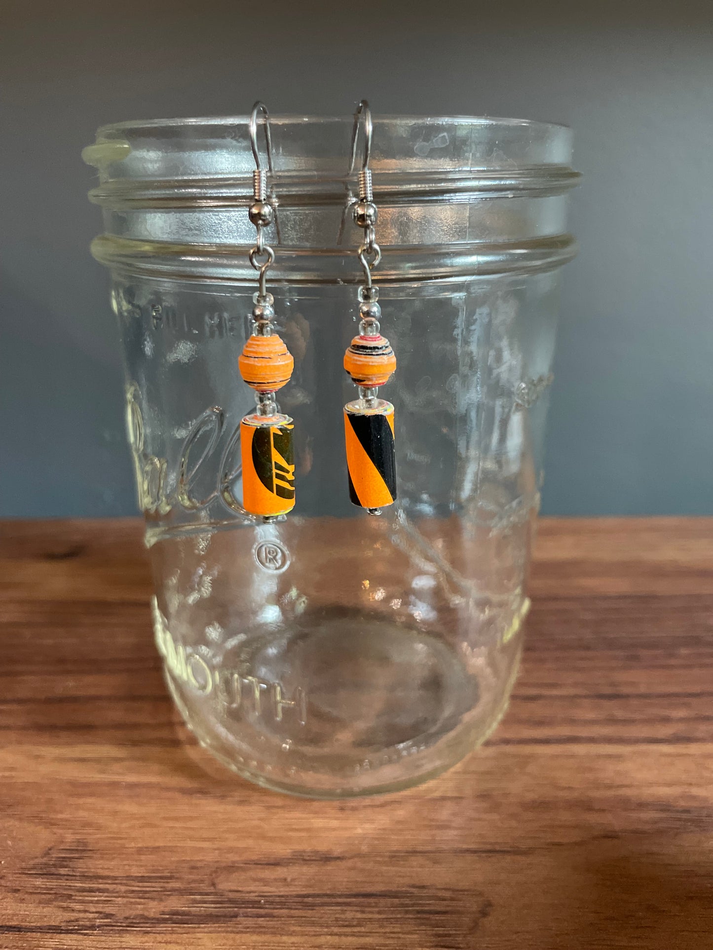 PAPER EARRINGS: Poster (black & orange)