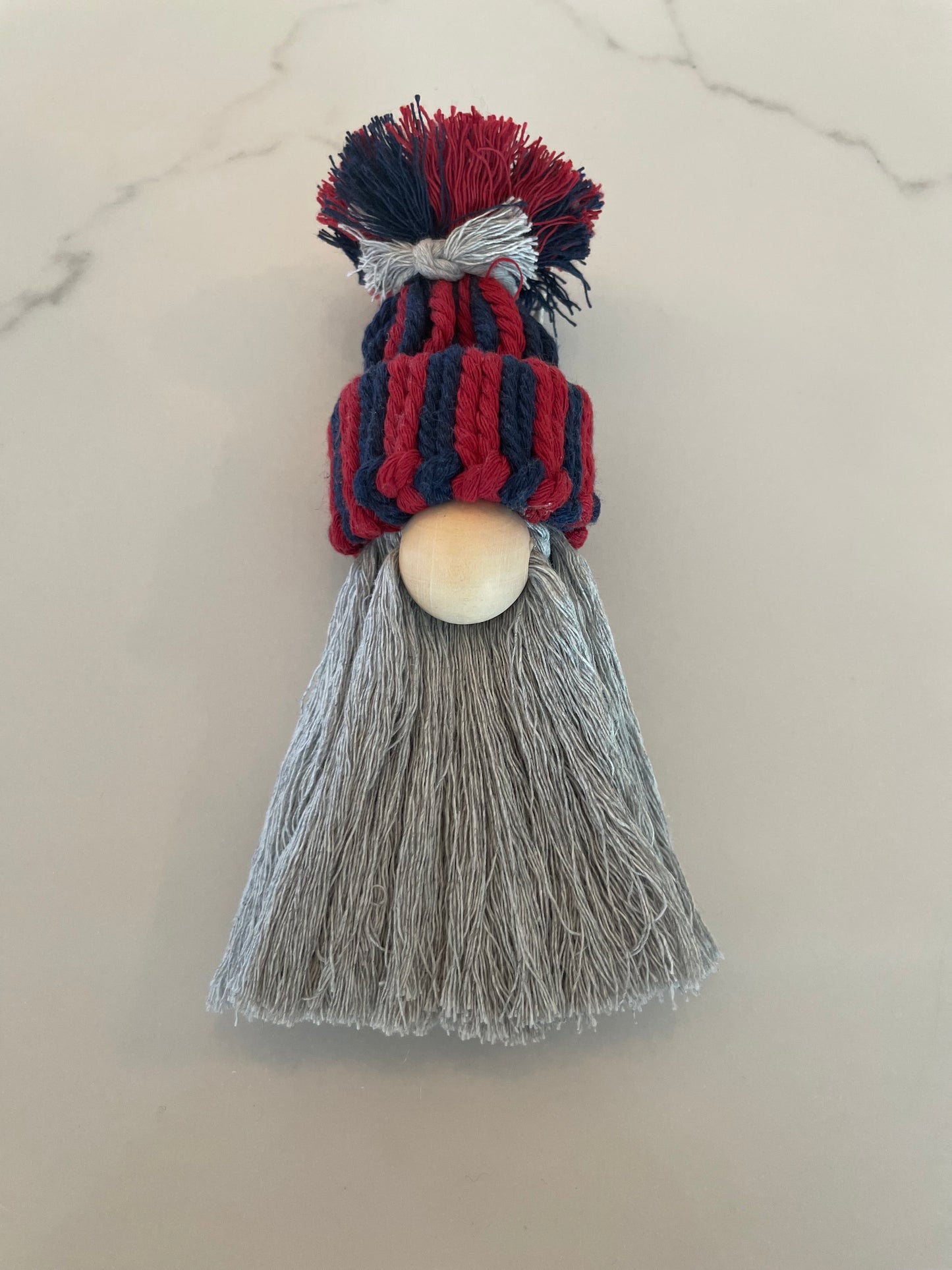 ORNAMENT: Gnome (Navy & Red Hat)